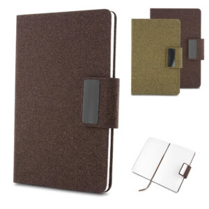 Caderno A5 em PU e fibra de café ou chá